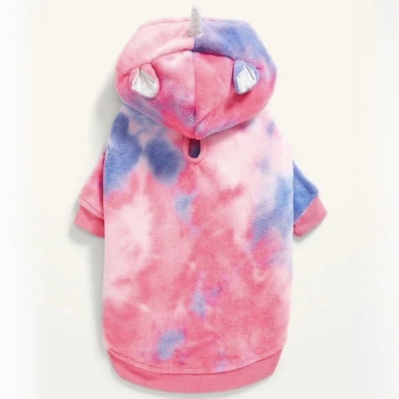 Old Navy Microfleece Critter Sweater Hoodie Tie Dye Unicorn - Picture 10 of 10